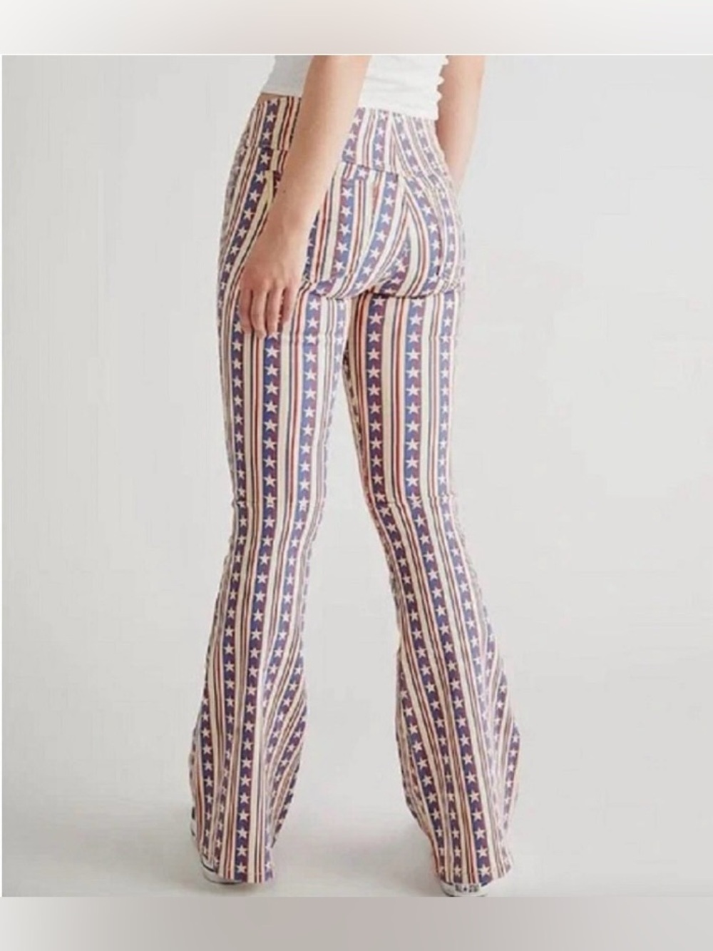 Free People stripes and stars flare pant